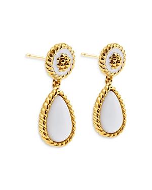 Capucine De Wulf Berry Petal Enamel Drop Earrings