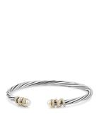 David Yurman Helena End Station Bracelet With Cultured Freshwater Pearls, Diamonds And 18k Gold