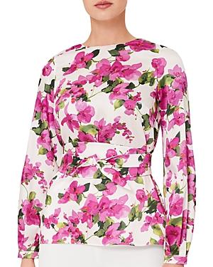 Hobbs London Rosie Floral Print Belted Top