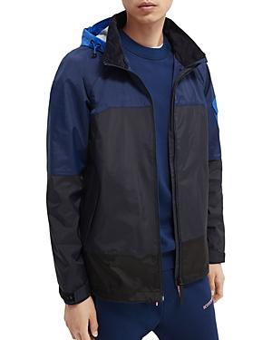 Scotch & Soda Colorblocked Water Resistant Hooded Jacket