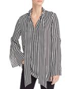 Kenneth Cole Striped Scarf Tunic Top