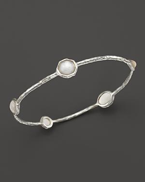 Ippolita Sterling Silver Wonderland 5-stone Bangle In Mother-of-pearl