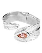 Uno De 50 Look At Me Crystal Bypass Cuff Bracelet