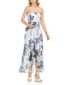 Vince Camuto Smocked Island Floral Maxi Dress