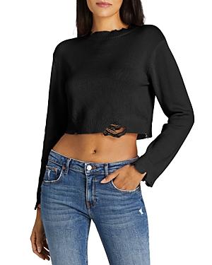 525 Distressed Cropped Cotton Top