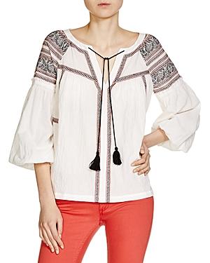 Maje Cali Embroidered Top