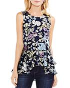Vince Camuto Floral Tiered-peplum Top