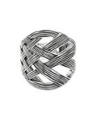 John Hardy Sterling Silver Bamboo Open Weave Statement Ring