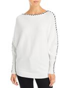 T Tahari Ribbed Boat Neck Sweater