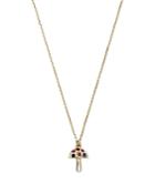 Moon & Meadow 14k Yellow Gold Multi Stone Mushroom Pendant Necklace, 18 - 100% Exclusive