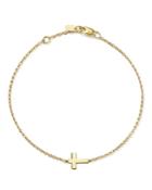 14k Yellow Gold Small Cross Bracelet - 100% Exclusive