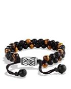 David Yurman Spiritual Beads Two-row Bracelet With Black Onyx & Tiger's Eye