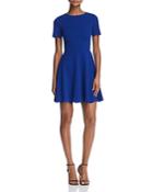 Aqua Scalloped Fit-and-flare Dress - 100% Exclusive