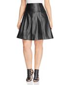 Michael Michael Kors Plus Faux Leather Pleated Skirt