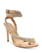 Schutz Women's Courtney Crystal Embellished High Heel Ankle Strap Sandals