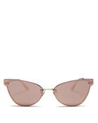 Quay Lady Luck Mirrored Cat Eye Sunglasses, 48mm