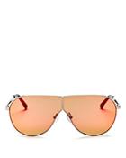 3.1 Phillip Lim Women's Mirrored Shield Aviator Sunglasses, 70mm