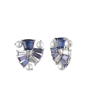 Carolee Stone Cluster Clip-on Earrings