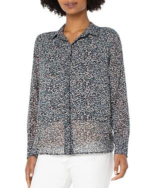 Liverpool Los Angeles Double Layer Hidden Placket Shirt