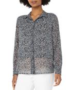 Liverpool Los Angeles Double Layer Hidden Placket Shirt