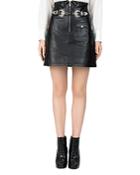 The Kooples High-waisted Leather Skirt