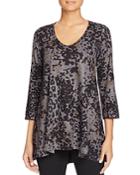 Nally & Millie Abstract Print Asymmetric Tunic - 100% Exclusive