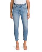 Jen7 By 7 For All Mankind Tie Front Skinny Ankle Jeans In Crest