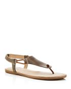 Sperry Calla Jade Distressed Leather Flat Thong Sandals