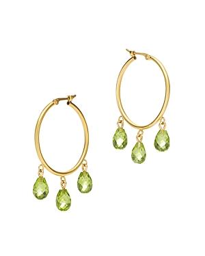 Bloomingdale's Peridot Briolette Hoop Earrings In 14k Yellow Gold - 100% Exclusive