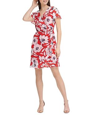 Karl Lagerfeld Paris Faux Wrap Dress