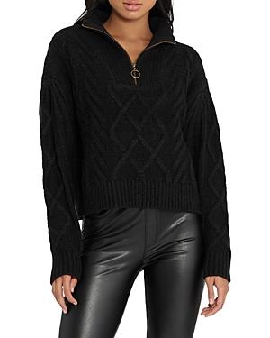 Sanctuary Zip Up Cable Sweater