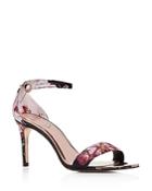 Ted Baker Women's Mylli Floral Satin Ankle Strap High-heel Sandals