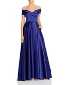 Avery G Satin Off-the-shoulder Gown - 100% Exclusive