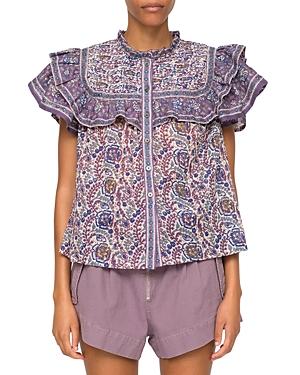 Sea Rosita Ruffled Printed Blouse