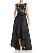 Adrianna Papell Embellished Taffeta Gown