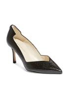 Karen Millen Women's Court Snakeskin-embossed Leather High-heel Pumps
