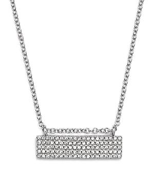 Kc Designs 14k White Gold Diamond Pave Bar Necklace, 16