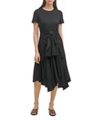 Karl Lagerfeld Paris Tie Waist Dress