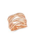 Bloomingdale's Diamond Crossover Ring In 14k Rose Gold, 0.40 Ct. T.w. - 100% Exclusive