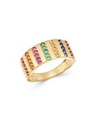 Bloomingdale's Rainbow Sapphire Statement Ring In 14k Yellow Gold - 100% Exclusive
