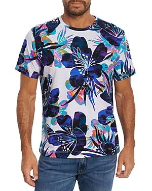 Robert Graham Tiki Ti Tiki Ti Cotton Tropical Floral Graphic Tee