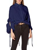 Gracia Shirred Loose Button Down Blouse (30% Off) Comparable Value $85.50