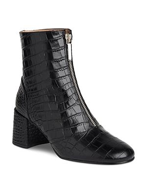 Whistles Women's Rowan Croc-embossed Patent Leather Boots