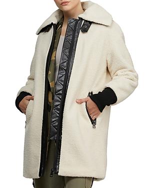 Nvlt Faux Leather Trim Coat
