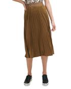 Dkny Pleated Faux Suede Midi Skirt