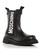 Moschino Women's Leather Logo Ankle Boots