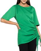 Gracia One Side String Gathered Blouse (33% Off) Comparable Value $67.50