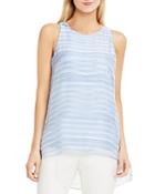 Vince Camuto Abstract Stripe High/low Tank