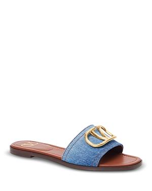 Valentino Garavani Women's Denim Slide Sandals