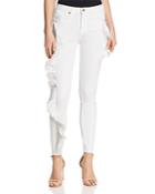 Blanknyc Ruffled Skinny Jeans In White - 100% Exclusive